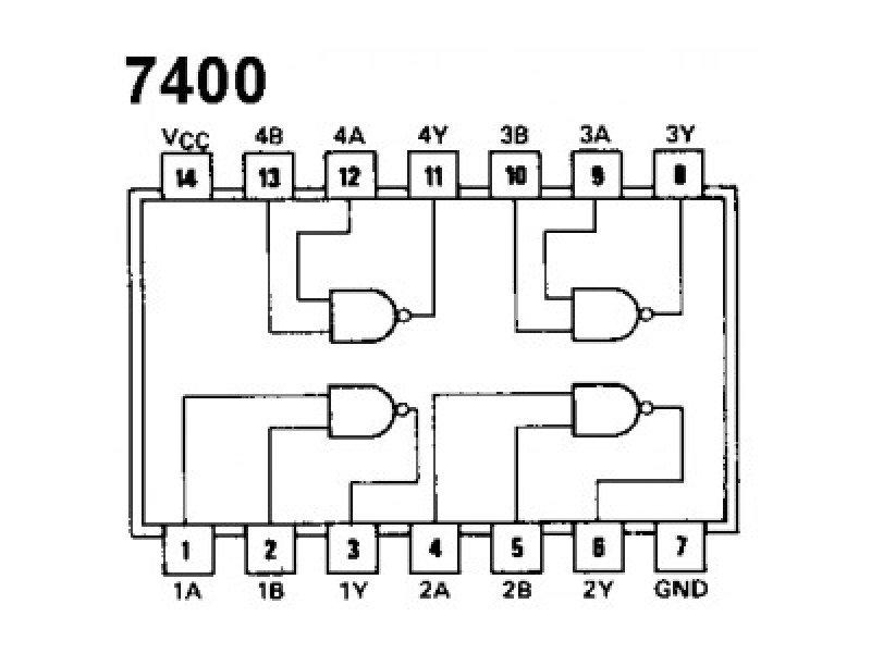 74LS00 Quad 2 Input NAND Gate