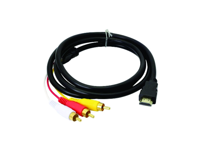 1.5m HDMI-Male to 3 RCA Video Audio AV Cable Connector For HDTV 1080P