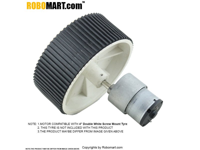 100 RPM Side Shaft Gear DC Motor 