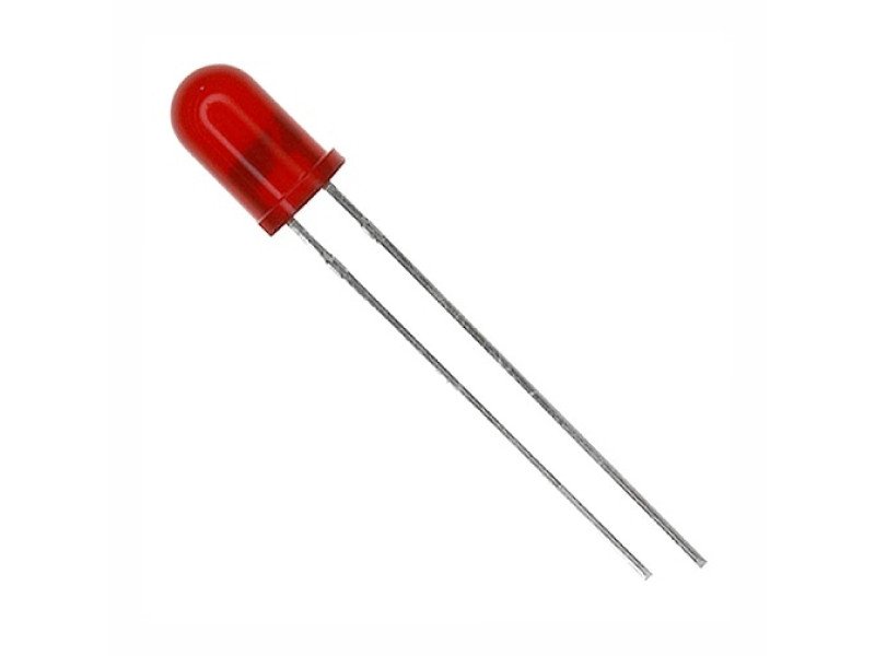 Red Round LED Diffused 5mm DIP (Pack of 10)