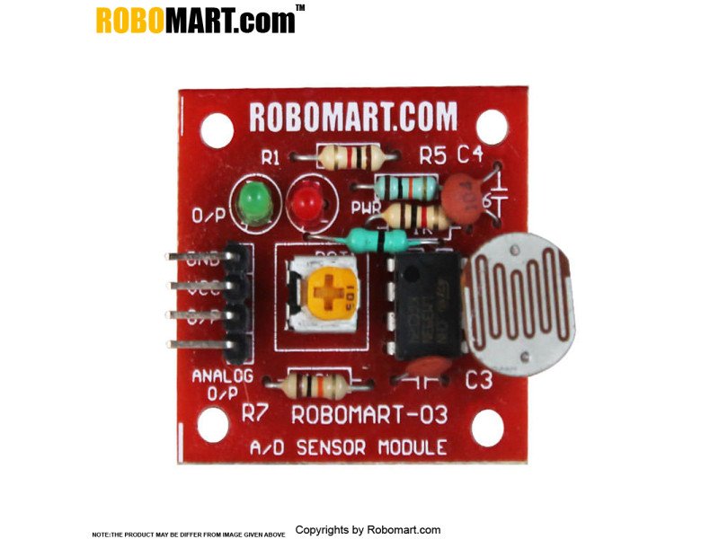 Robomart Light Sensor Module (LDR Big) 4 PIN output