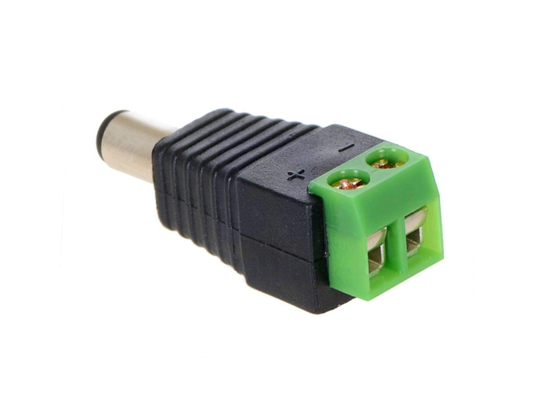 DC Jack/Pin to Screw Terminal Connector (Pack of 2)