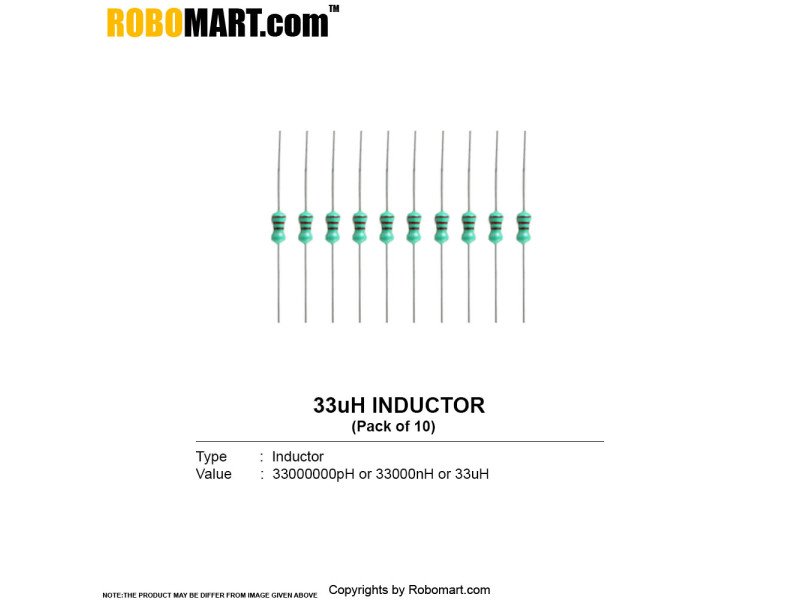 33 uH Power DIP Inductor  (Pack of 10)