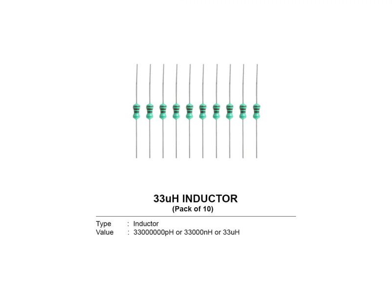 33uH Color Ring DIP Inductor (Pack of 10)