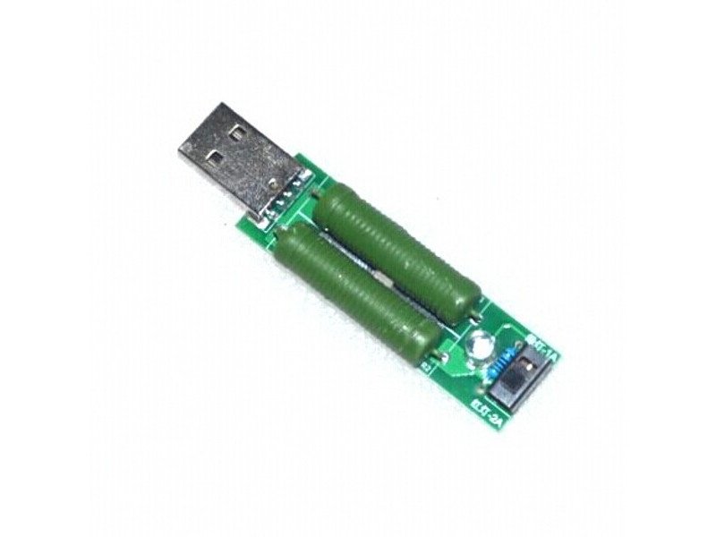 USB mini discharge load resistor 2A/1A With switch 1A Green led, 2A Red led