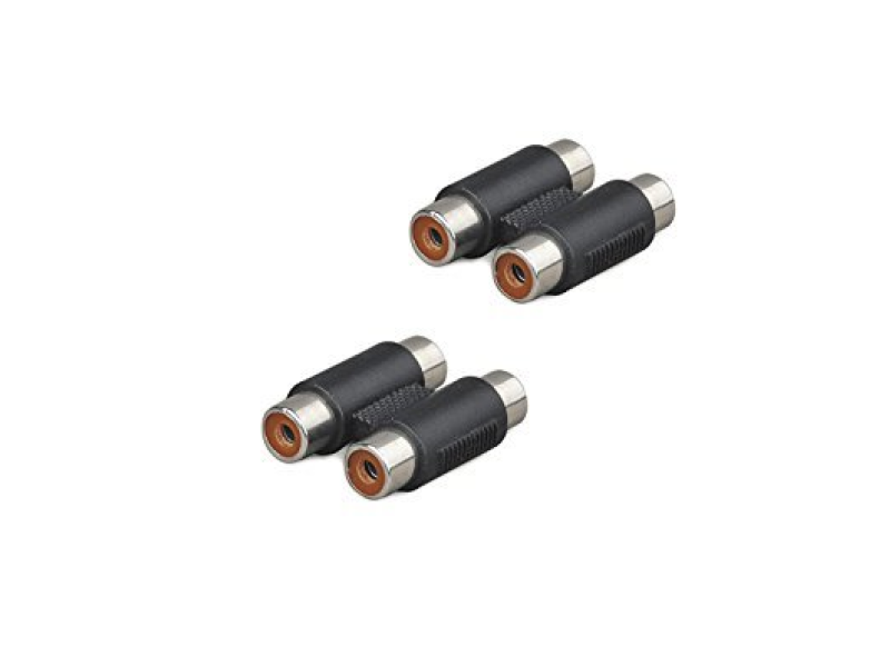 2-RCA Female to Female Audio Video Coupler Adapter Extender Jointer (Pack of 2)
