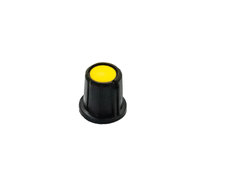 4MM Inner Dia 11.25MM Outer Dia Potentiometer Knob Yellow (Pack of 5)