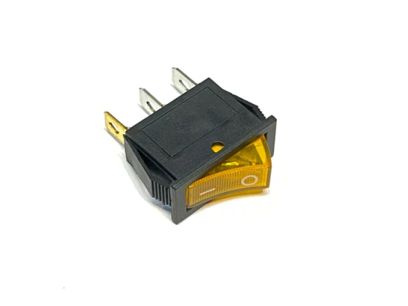 KCD791 15Amp 3 Pin Rocker Indicator switch Yellow (Pack of 2)