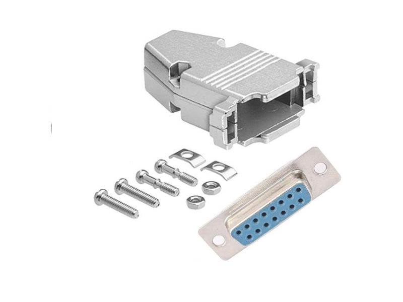 DB15 Connector Female and Female 15 Pin Electrical RS232 D-SUB Dust Cover Connector