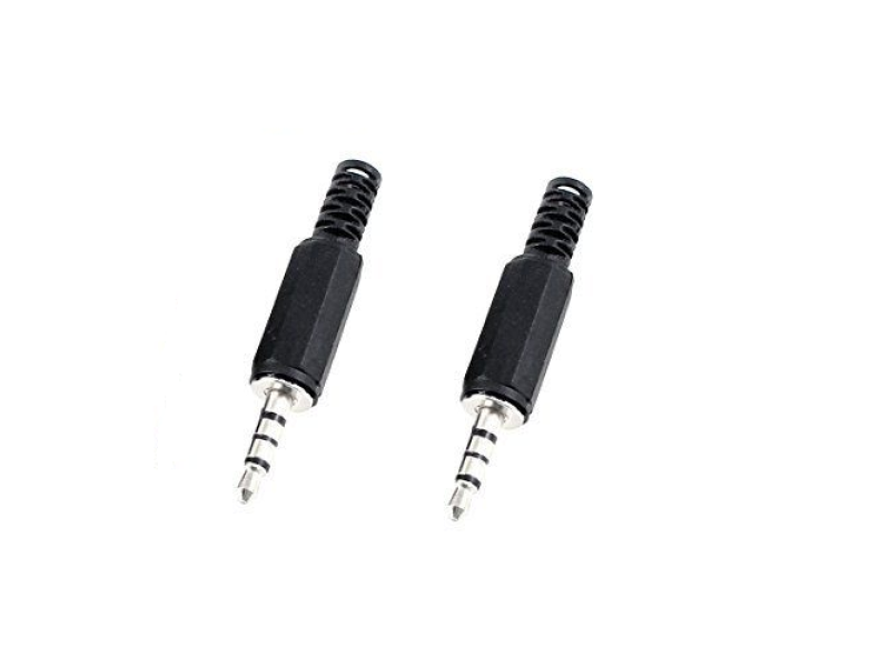 3.5mm Stereo Audio Male Jack Connectors (Pack of 2)