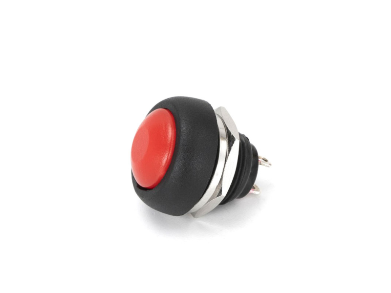 Red Waterproof Push Button PBS- 33B 12MM 2PIN Self-Reset Mini Round