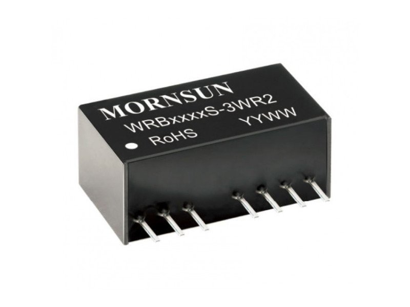 WRB2412S-3WR2 Mornsun 24V to 12V DC-DC Converter 3W Power Supply Module - Ultra Compact SIP Package