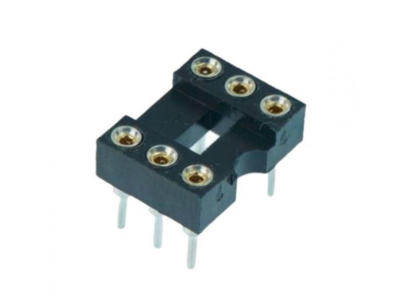 6 Pin Machined IC Base/Socket Round Holes (Pack Of 5)