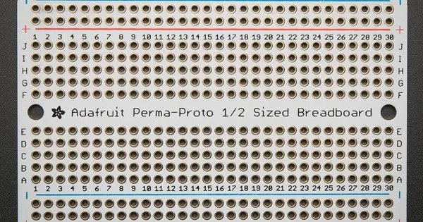 Adafruit Perma-Proto Half-sized Breadboard PCB - Single