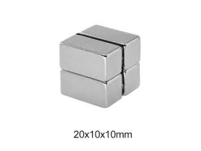20mm x 10mm x 10mm Neodymium Block Magnet