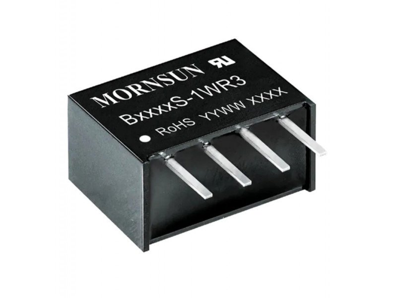 B2424S-1WR3 Mornsun 24V to 24V DC-DC Converter 1W Power Supply Module - Compact SIP Package