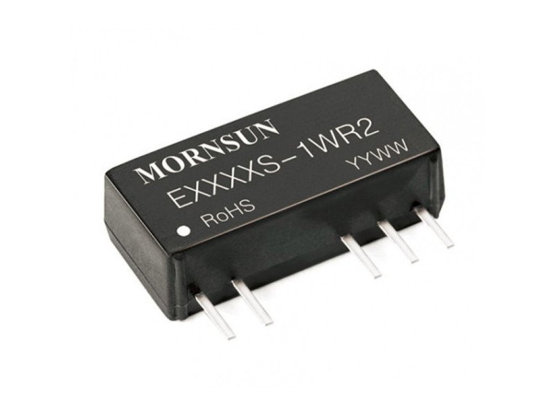 E2405S-1WR2 Mornsun 24V to ±5V DC-DC Converter 1W Power Supply Module - Compact SIP Package