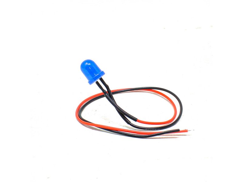 12-18V 5MM Blue LED Indicator Light with Cable (Pack of 5)