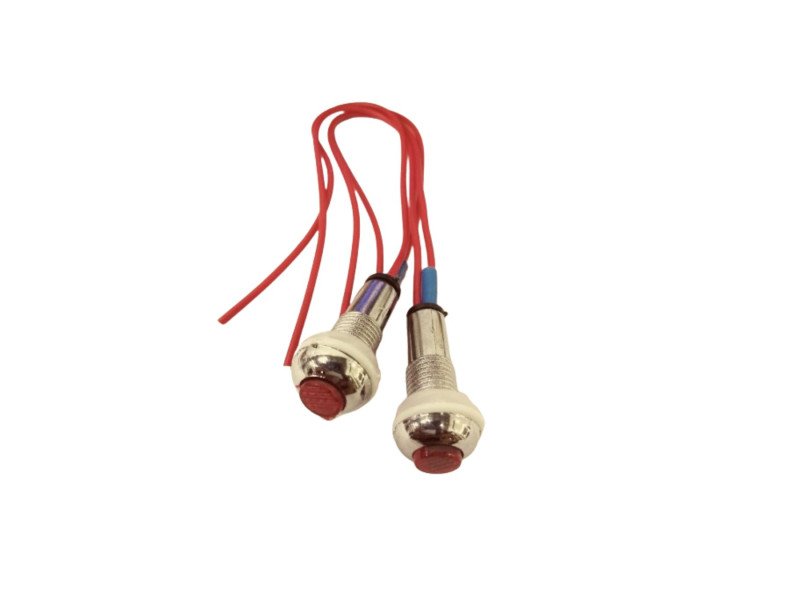 15mm Led Indicator With Plastic Casing Red 2Pcs