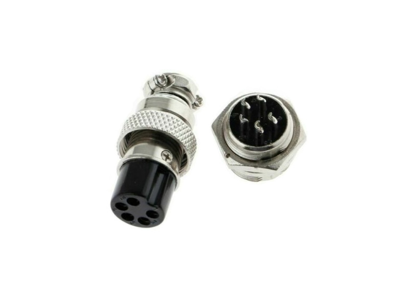 5 PIN Aviation Wire Connector Thread Male Female Panel Metal Wire Connector Plug