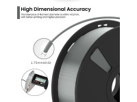 AlmightyFila 3D Printer Filament PLA+ Silver Gray 1.75 MM / 1 KG