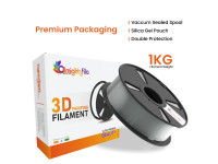 AlmightyFila 3D Printer Filament PLA+ Silver Gray 1.75 MM / 1 KG