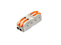 CH-812 0.08-2.5mm SPL-2 Pole Wire Connector with Spring Lock Lever for 2 Wire line Connection