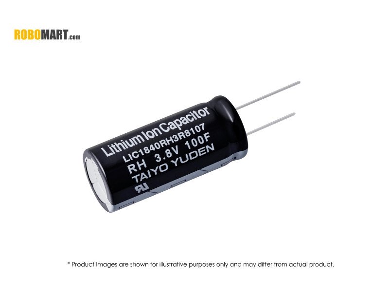 100F - 3.8V Lithium Capacitor LIC1840RH3R8107