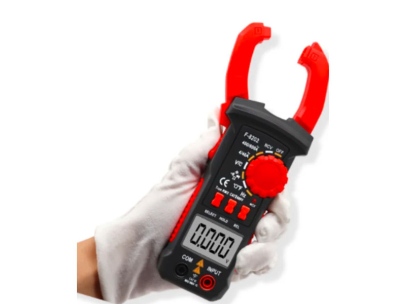 F-8202 Digital Clamp Meter AC Current Clamps 600A Voltmeter Ammeter Ohm Continuity Diode Tester