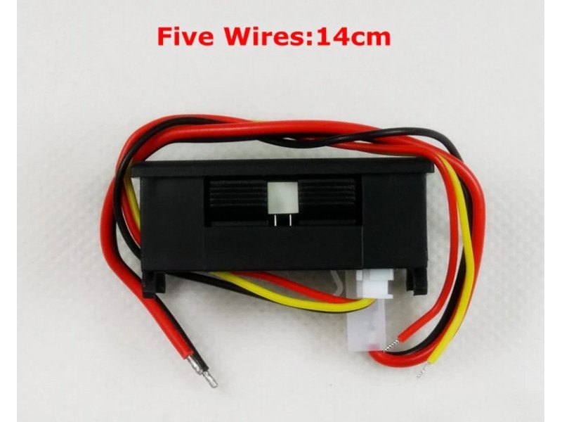 0.28″ 5 Wires Red Led Digital Dual DC 100V 100A Voltmeter Ammeter Without Shunt