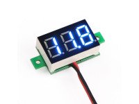 0.28inch 3.5-30V Two Wire DC Voltmeter Blue