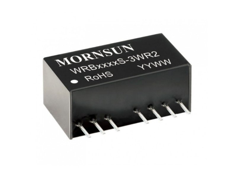 WRB4815S-3WR2 Mornsun 48V to 15V DC-DC Converter 3W Power Supply Module - Ultra Compact SIP Package