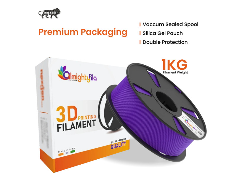 AlmightyFila 3D Printer Filament PLA+ Violet 1.75 MM / 1 KG