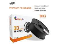 AlmightyFila 3D Printer Filament PLA+ JET BLACK 1.75 MM / 1 KG