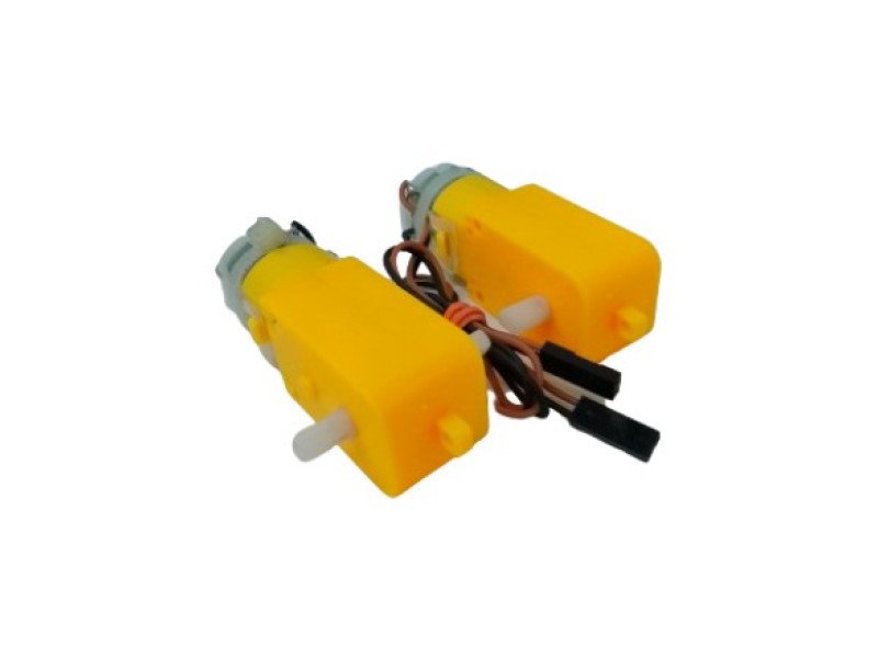 Pair 60-200RPM 3-12V DC BO Motor with 2.54MM Female connectors