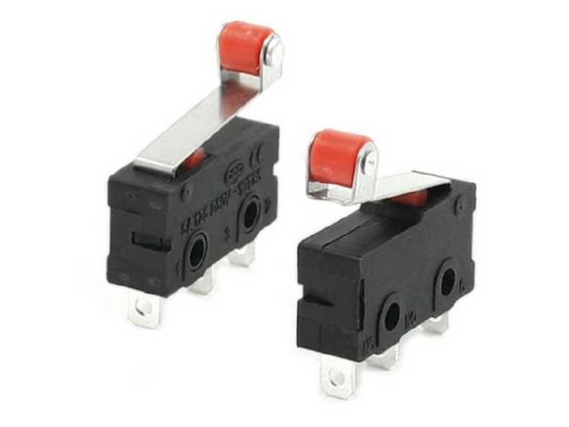 3Pin AC 250V 5A Momentary Roller Lever Arm Micro Limit Switch (Pack of 2)