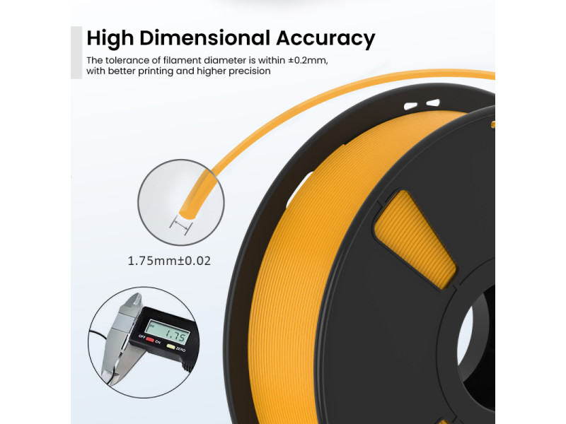 AlmightyFila 3D Printer Filament PLA+ Mango 1.75 MM / 1 KG