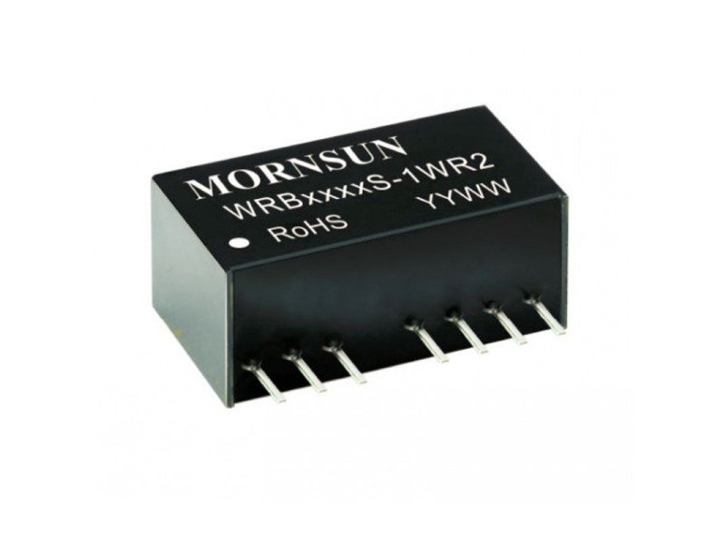 WRB1215S-1WR2 Mornsun 12V to 15V DC-DC Converter 1W Power Supply Module - Ultra Compact SIP Package