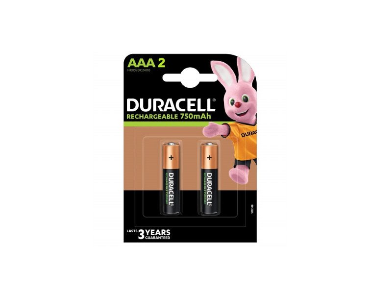 Duracell Rechargeable Batteries AAA 750mAh (Pack of 2)