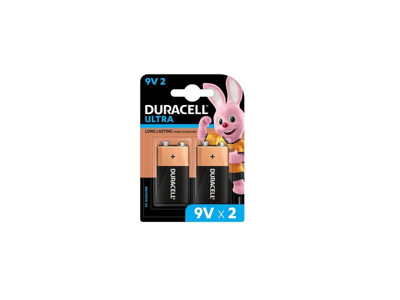Duracell Ultra Alkaline Batteries 9V (Pack of 2)
