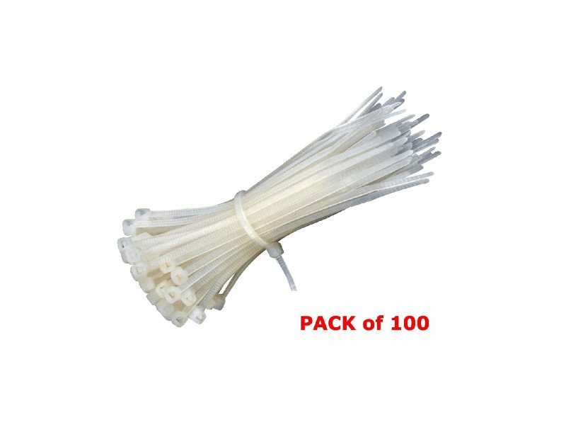 Nylon Cable Zip Ties 6 Inch White (Pack of 10)