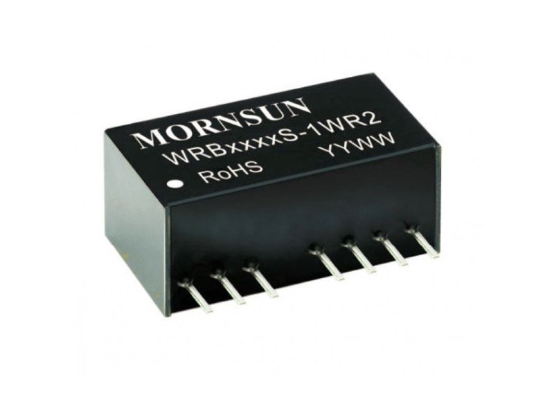 WRB0505S-1WR2 Mornsun 5V to 5V DC-DC Converter 1W Power Supply Module - Ultra Compact SIP Package
