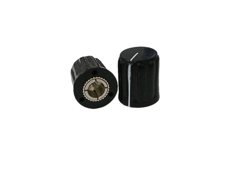 18mmx16mm Potentiometer Knob Rotary Switch Black Cap for 6.5mm shaft