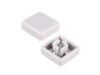 12x12x7.3MM Cap for Square tactile Switch White (Pack of 5)