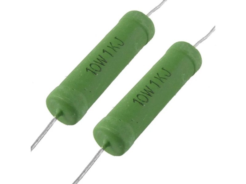 1 Ohm, 10 Watt, Wire-Wound Resistor (Pack of 2)