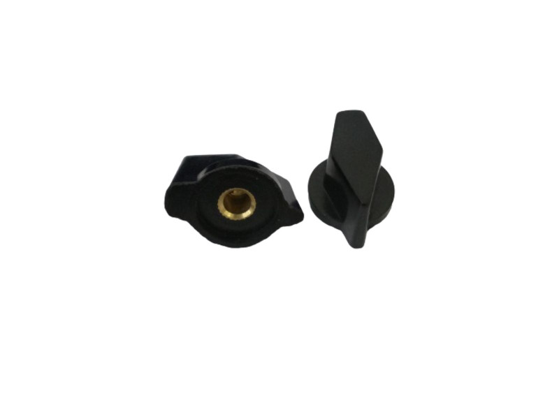 22mmx18mm Single Turn Potentiometer Knob Rotary Switch Black Cap for 6.5mm shaft