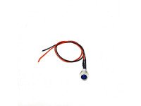 12-18V 5MM Blue LED Metal Indicator Light with 20CM Cable (Pack of 5)