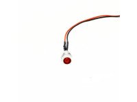 3V 5MM Red LED Metal Indicator Light with Wire (Pack of 5)