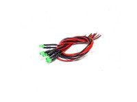 3V 5MM Green LED Indicator Light with Cable (Pack of 5)