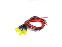 48-72V 3MM Yellow LED Indicator Light with Wire (Pack of 5)